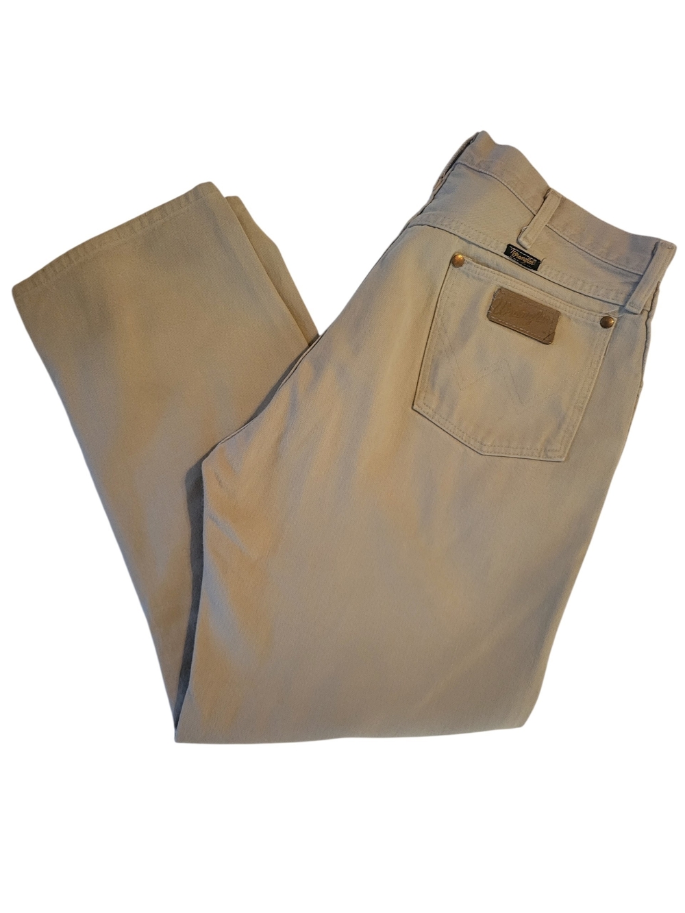Vintage Wrangler High Rise Cowboy Cut Jeans cream tag Size 33(Fits modern 30x27)